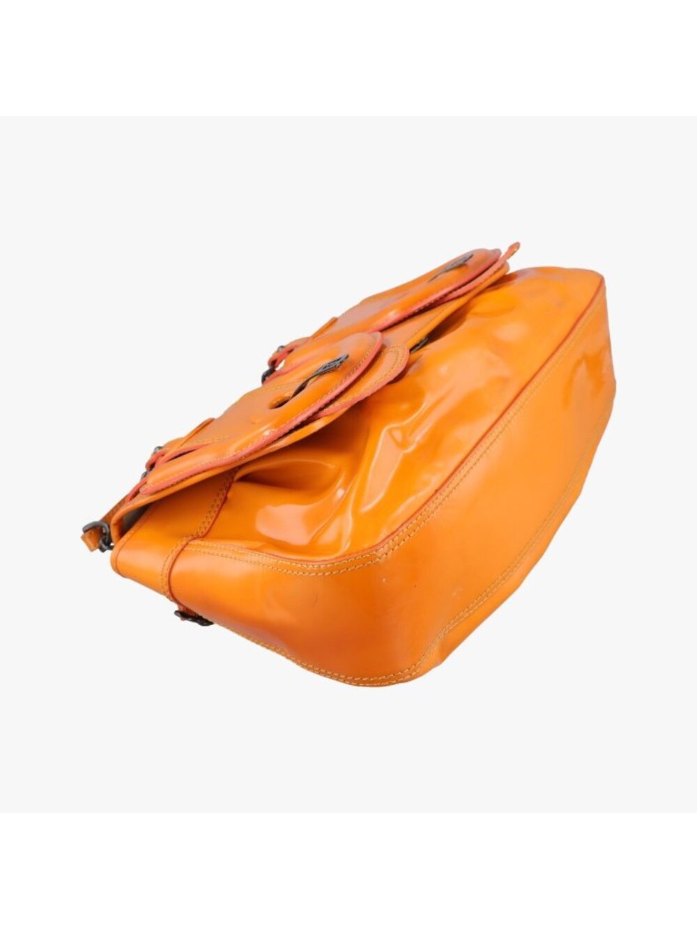 ★SOLD★ Fendi b Bag Orange Patent - Picture 5 of 15